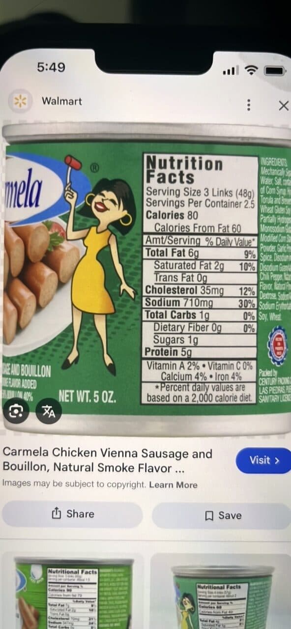 Carmela SALCHICHA DE POLLO VIENNA packshot
