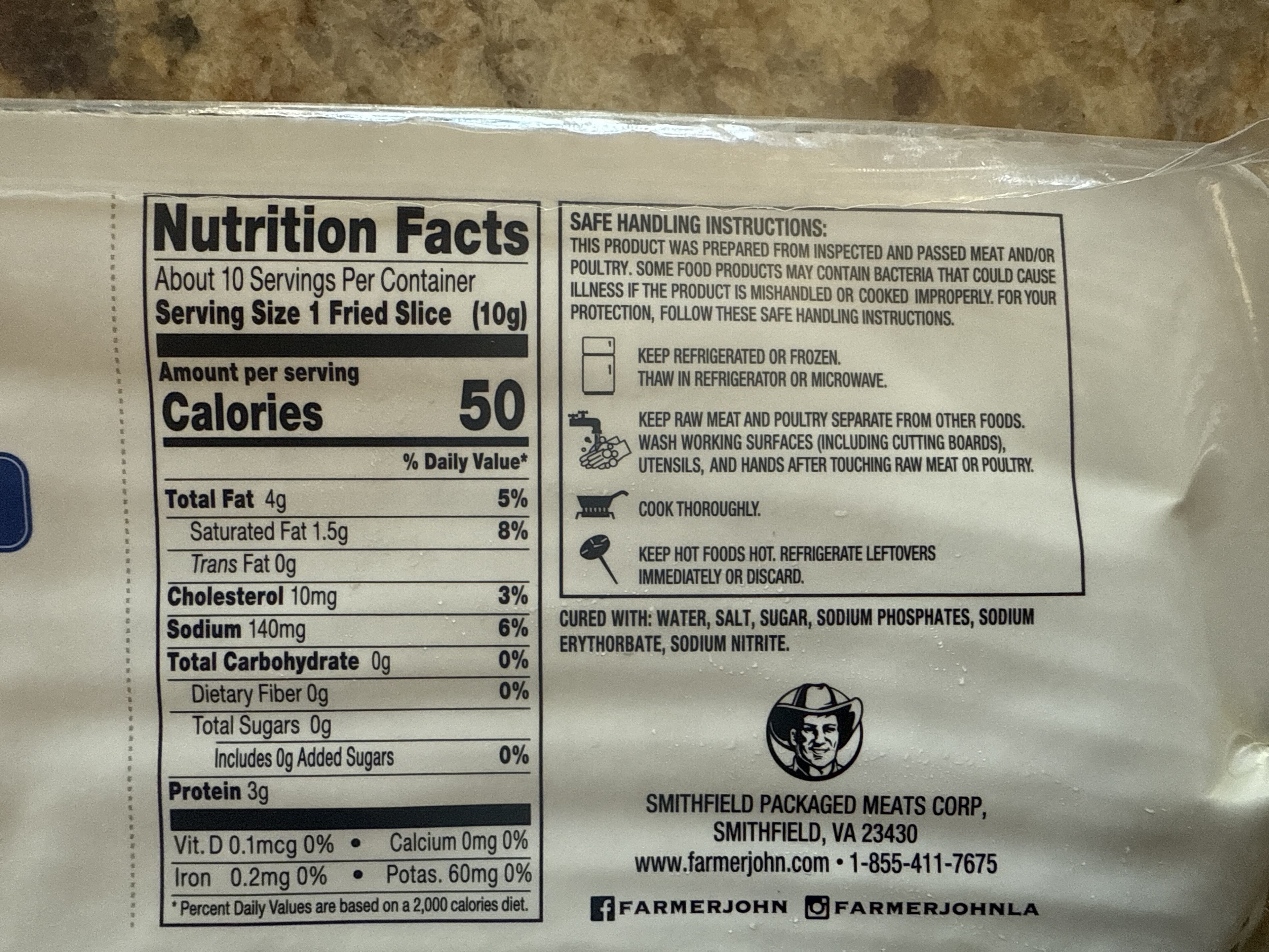 Farmer John Classic premium bacon packshot