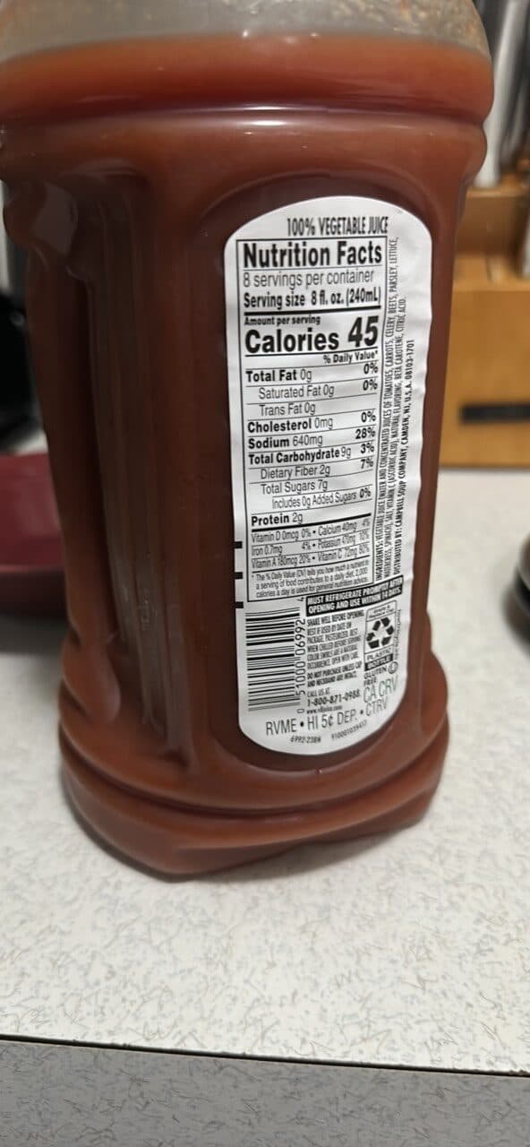 V8 Original 100% Vegetable Juice packshot