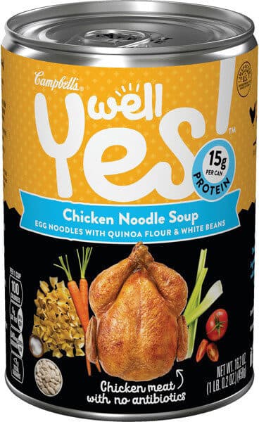 Cambells Well yes! chicken noodle soup packshot