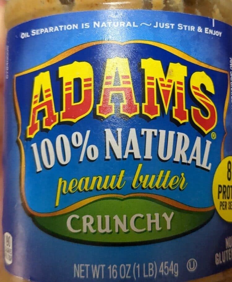ADAMS peanut butter packshot