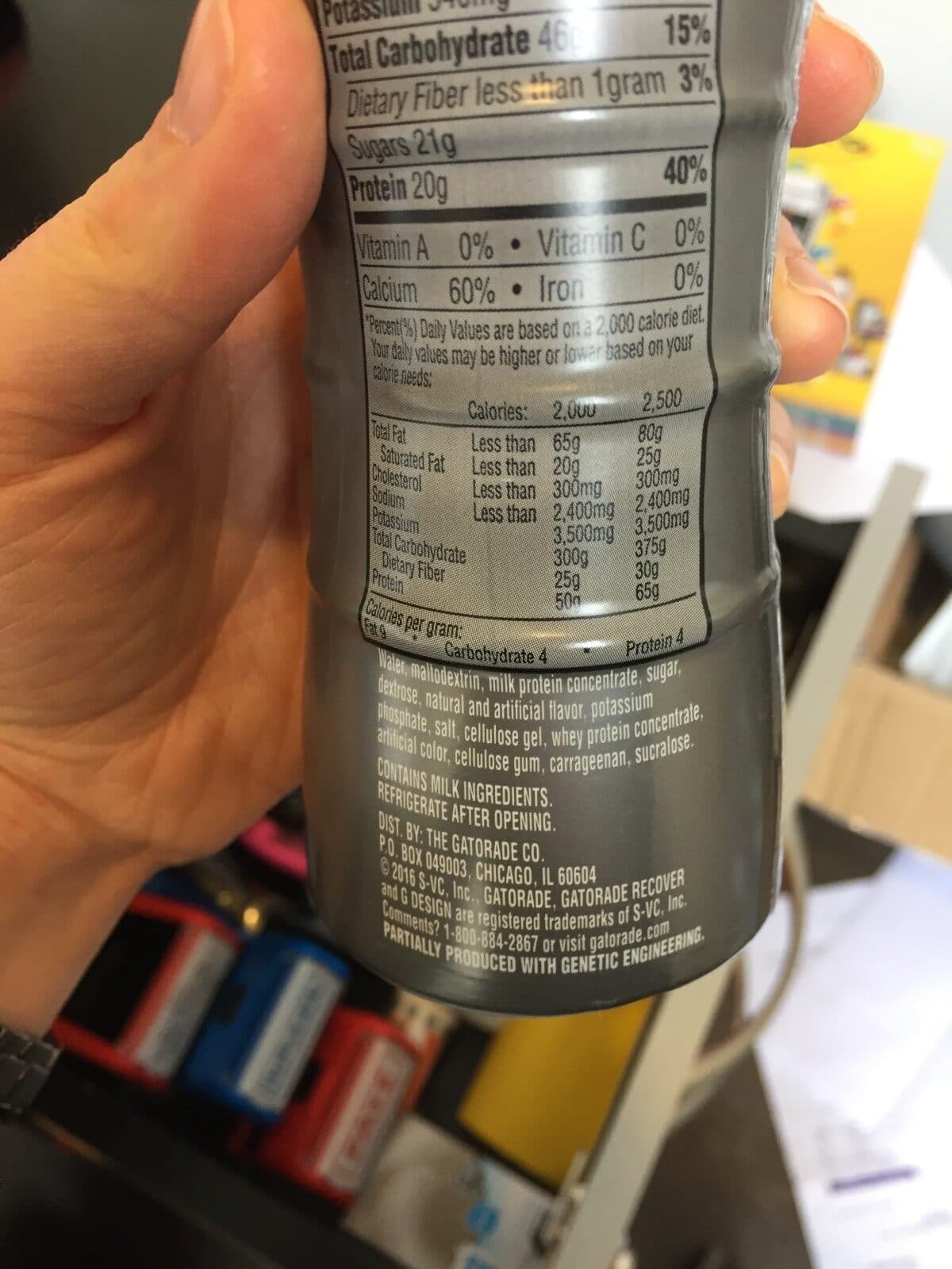 Gatorade Recover protein shake vanilla packshot