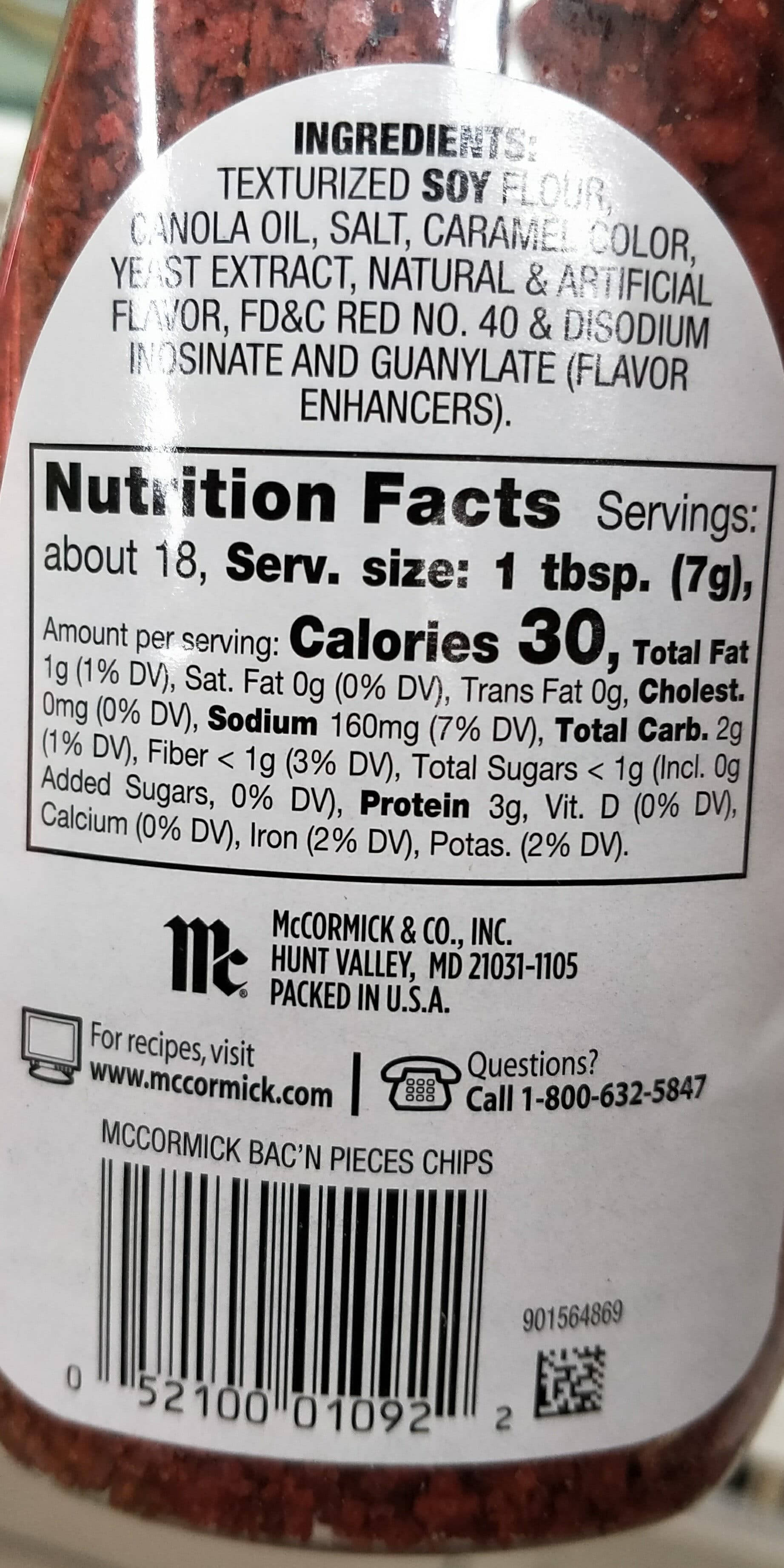 Mccormick Bacon flavored bits, bacon packshot