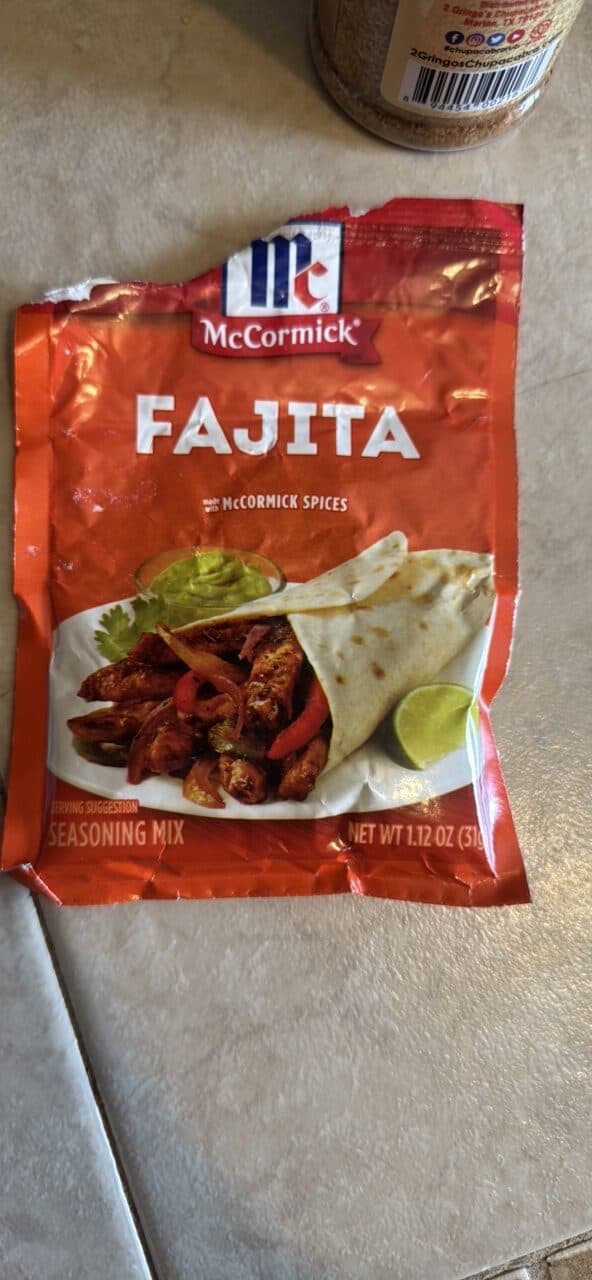 McCormick FAJITA SEASONING MIX packshot