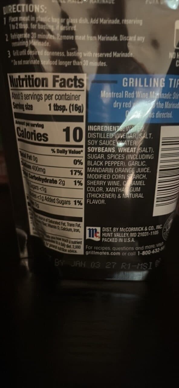 McCormick Grill Mates Montreal Steak 30 Minute Marinade packshot