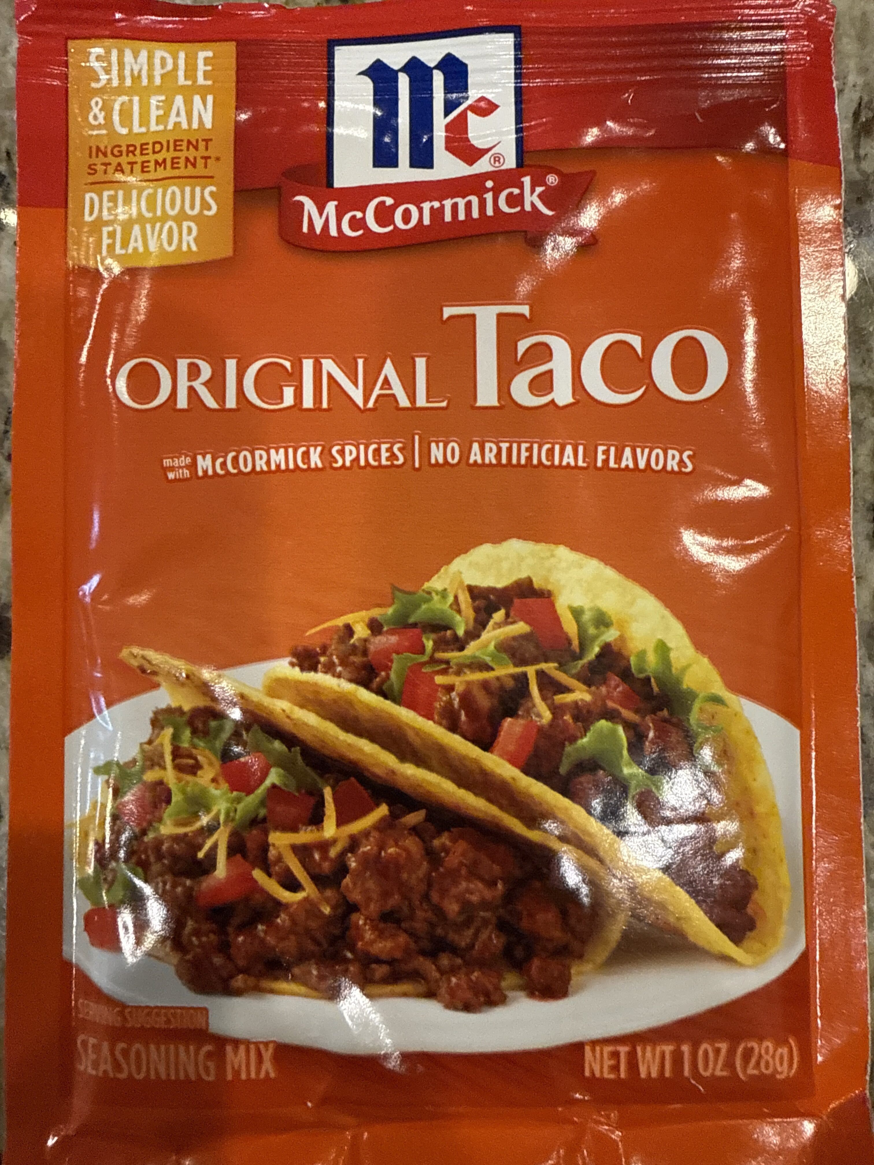 McCormick Original Taco Seasoning Mix packshot