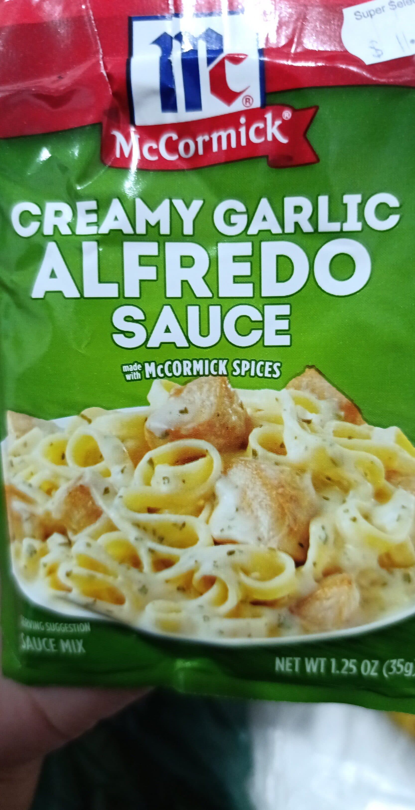 Mccormick Creamy Garlic Alfredo Sauce Mix packshot