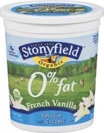 Stonyfield Organic Vanilla Nonfat Yogurt packshot