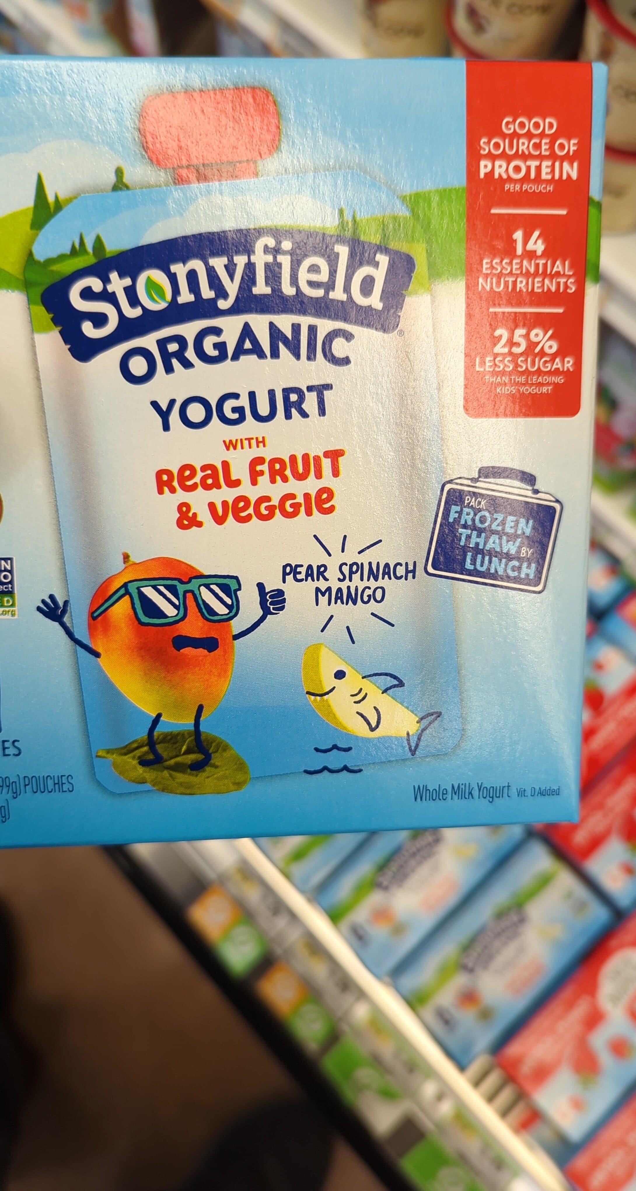 Stonyfield Organic Whole milk yogurt packshot