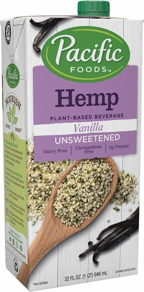 Pacific Hemp Vanilla Unsweetened Plant-Based Beverage packshot