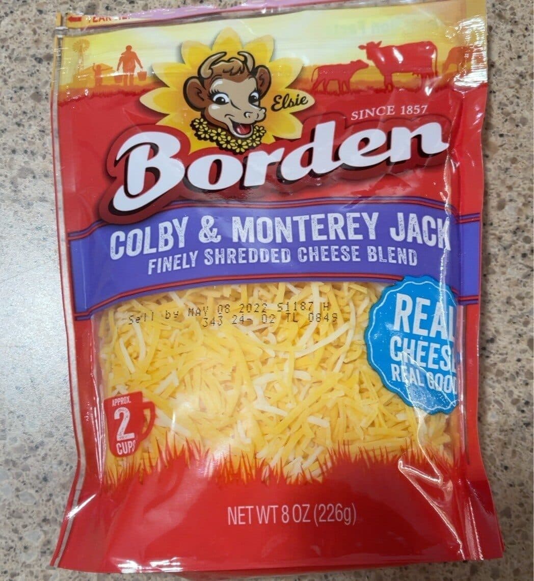 Borden Colby & Monterey Jack Finely Shredded Cheese Blend packshot
