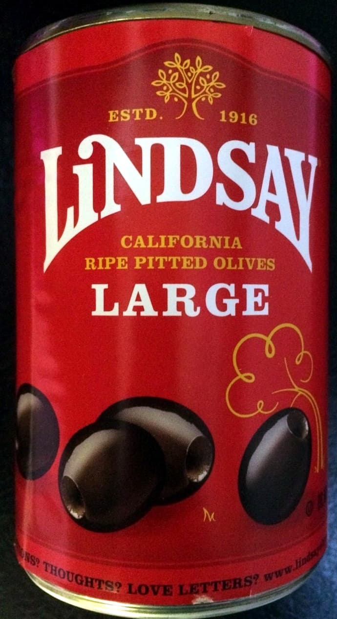 Lindsay Black Ripe Pitted Olives packshot