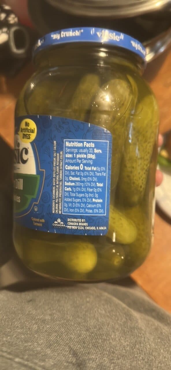 vlasic Kosher Dill Baby Wholes packshot