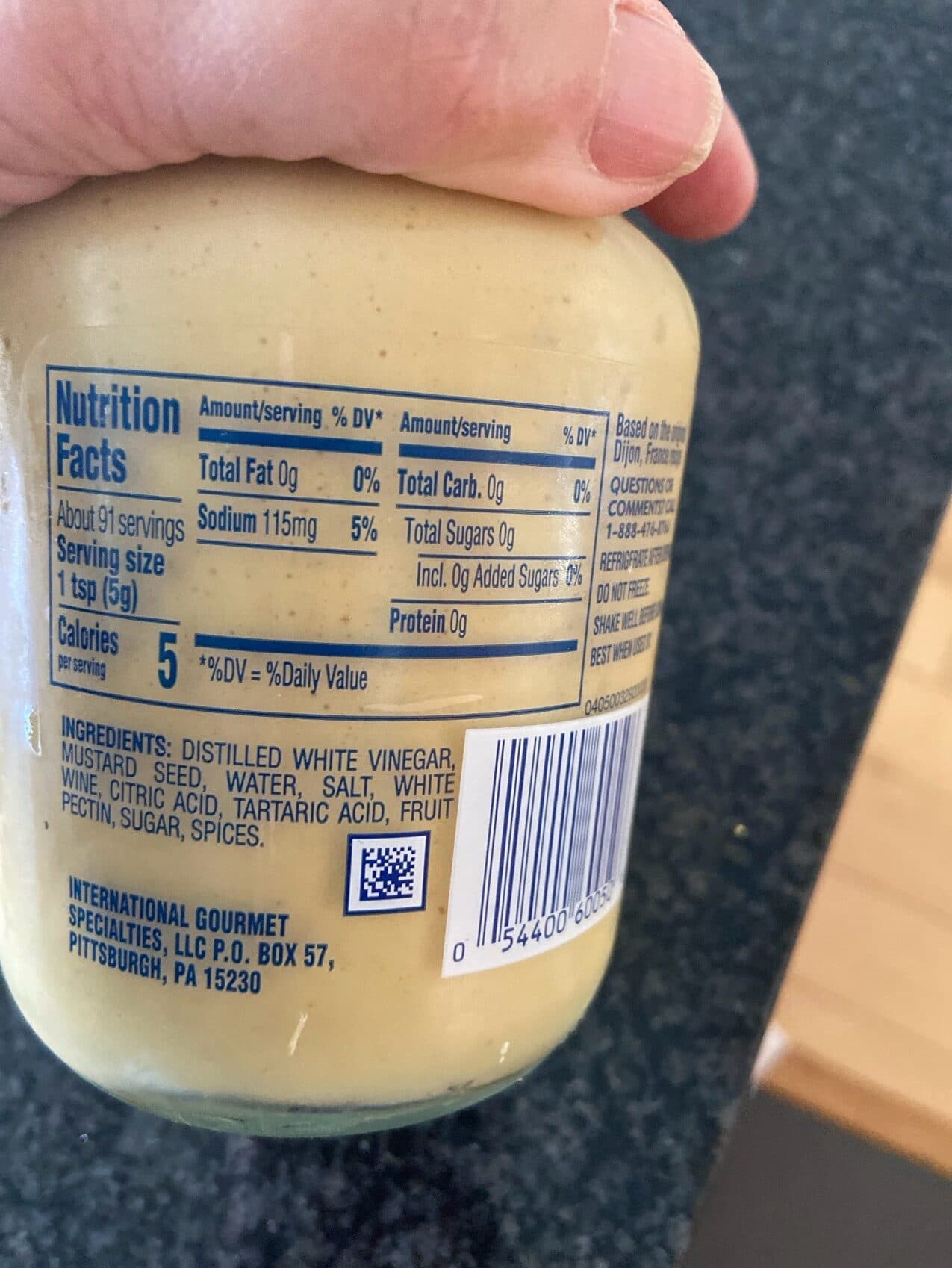 Grey Poupon Dijon mustard packshot