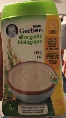 Gerber Organic Brown Rice Cereal packshot