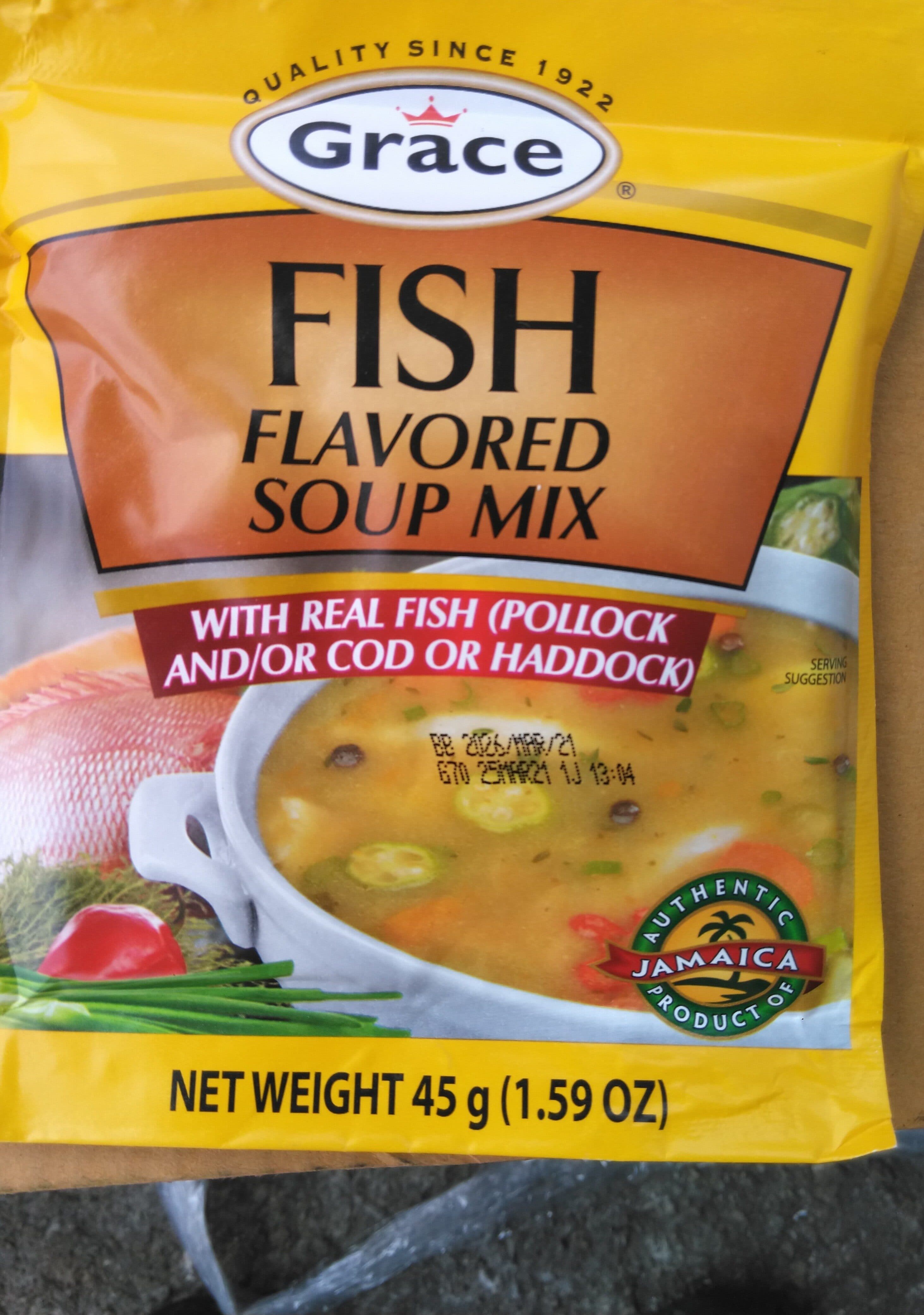 Grace Grace, fish flavored soup mix packshot