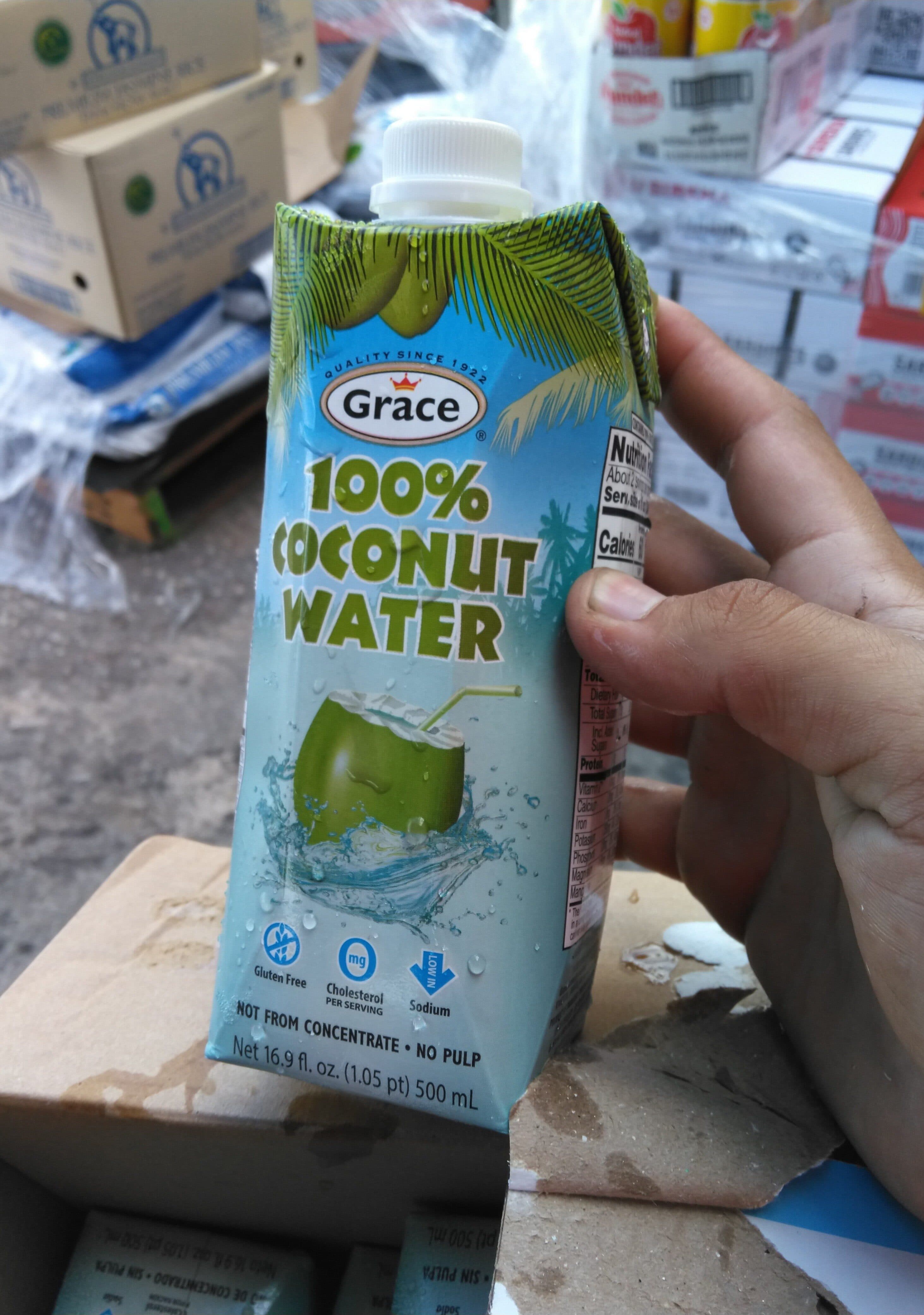 Grace 100% Pure Coconut Water packshot