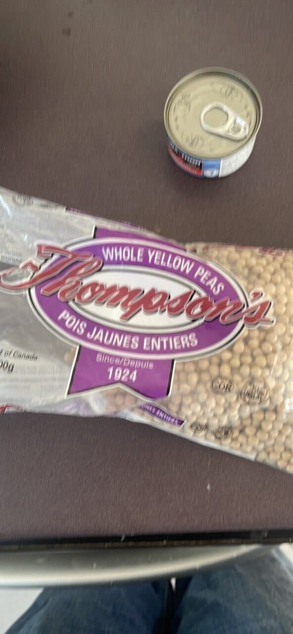 Thompson's Pois jaunes entiers packshot