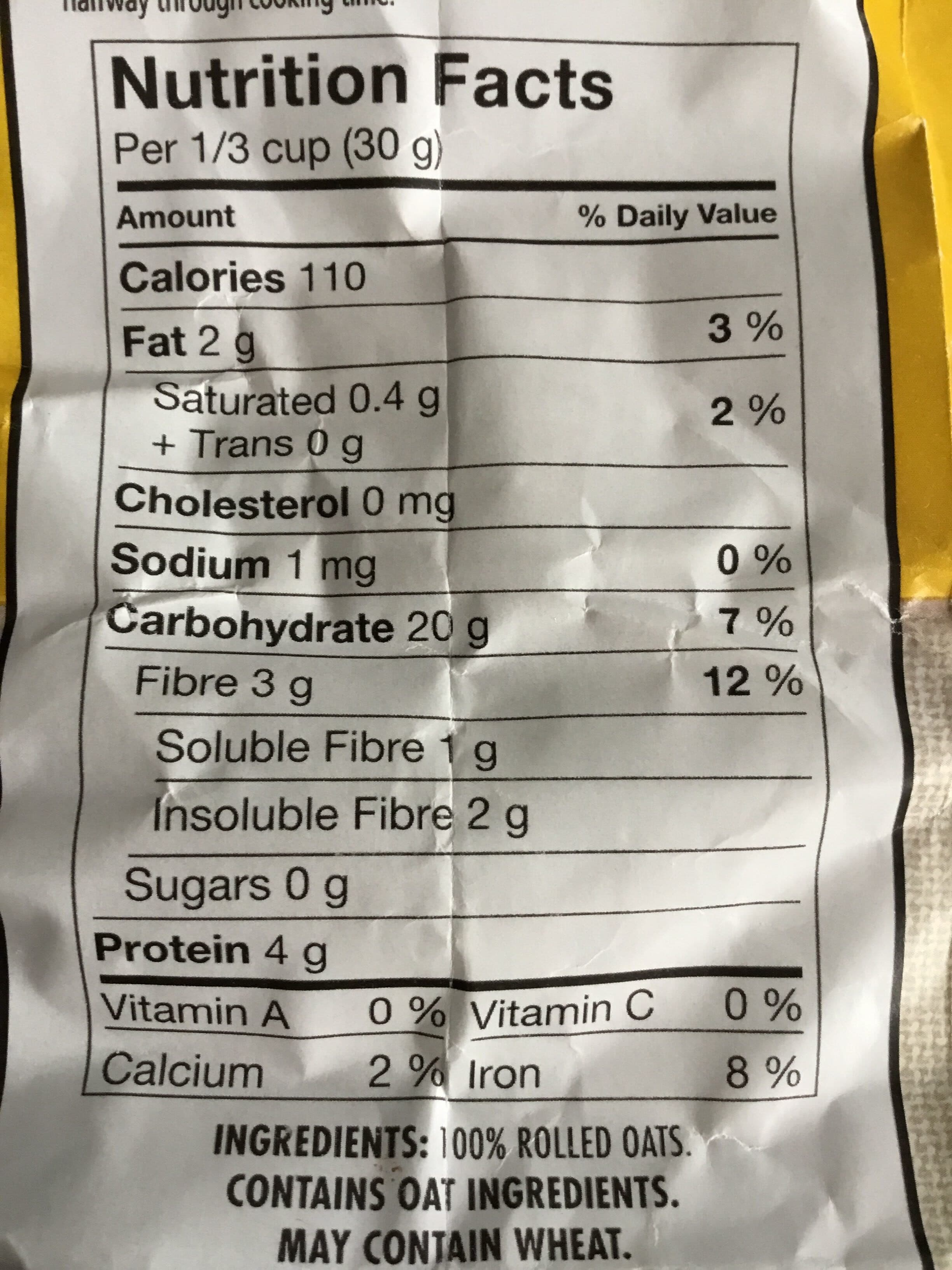 Quaker Large Flake Oats packshot