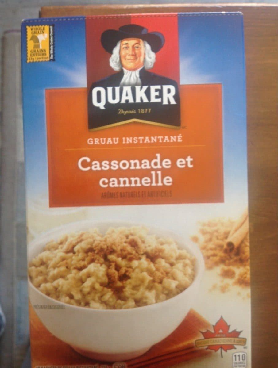 Quaker Gruau Instantané Cassonade et Cannelle packshot