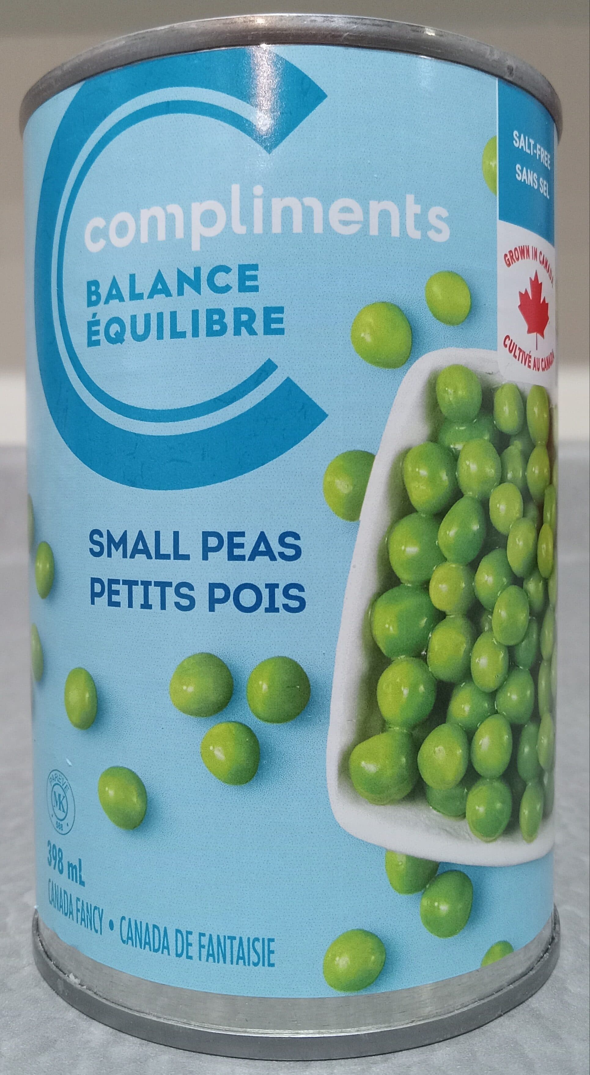 Compliments Salt-Free Small Peas packshot