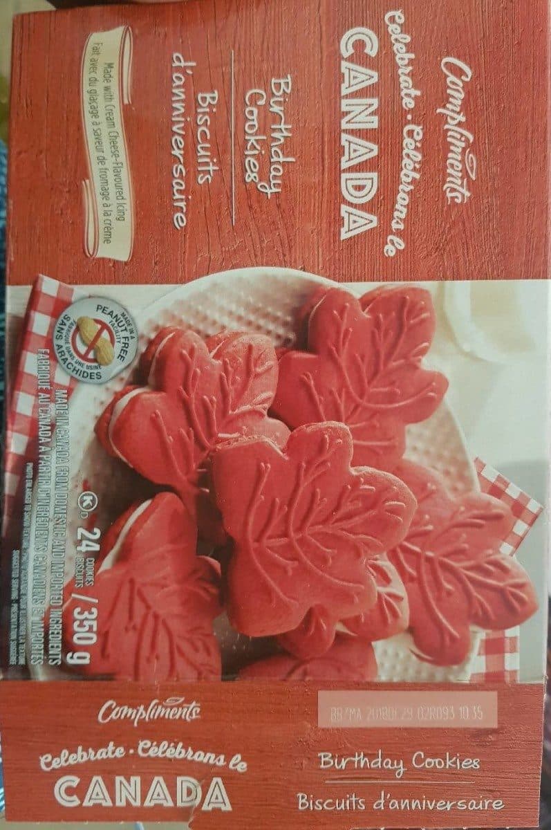 Compliments Biscuits D'anniversaire Célébrons Le Canada packshot