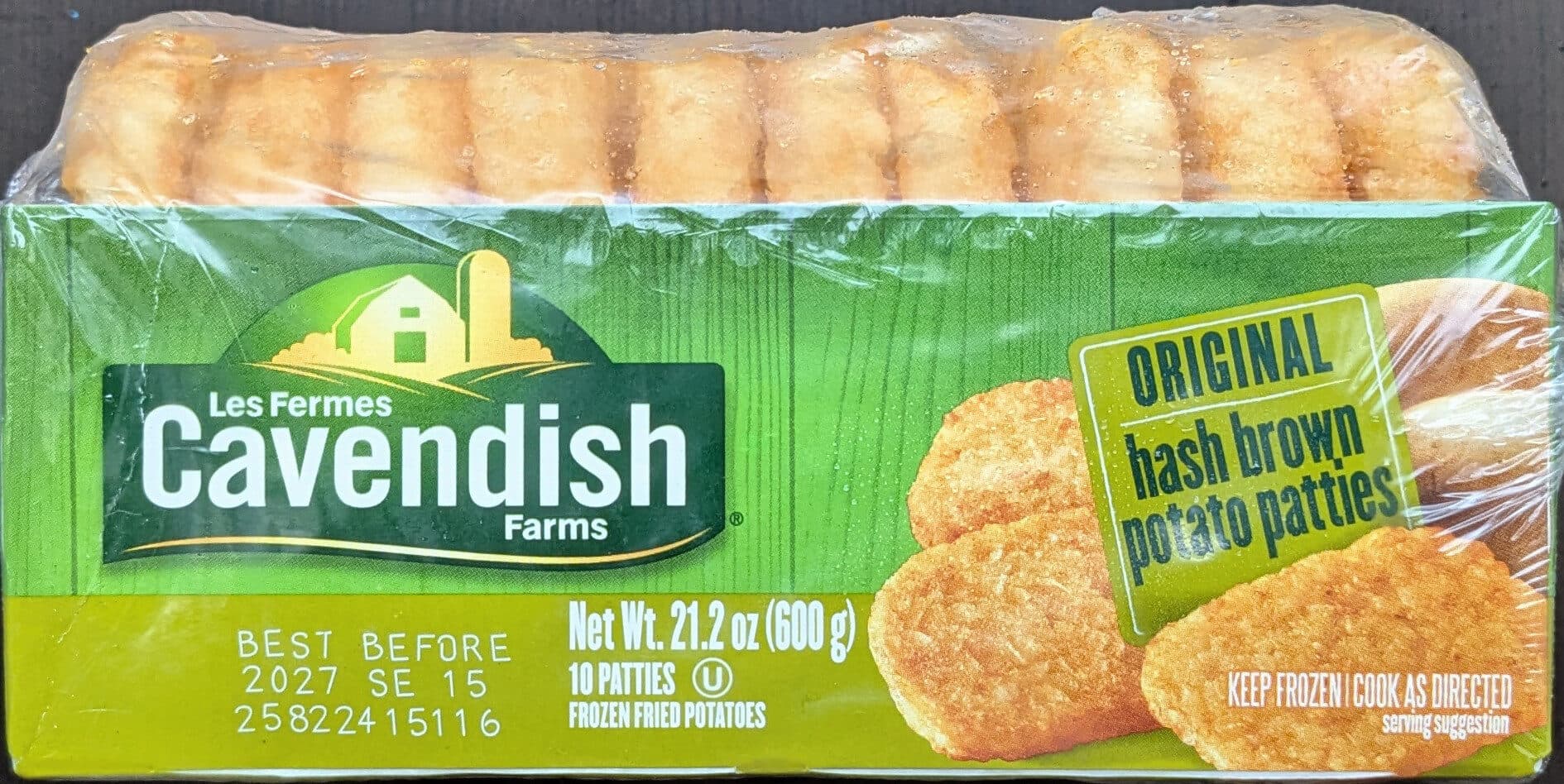 Les Fermes Cavendish Farms Potato patties, potato patties packshot