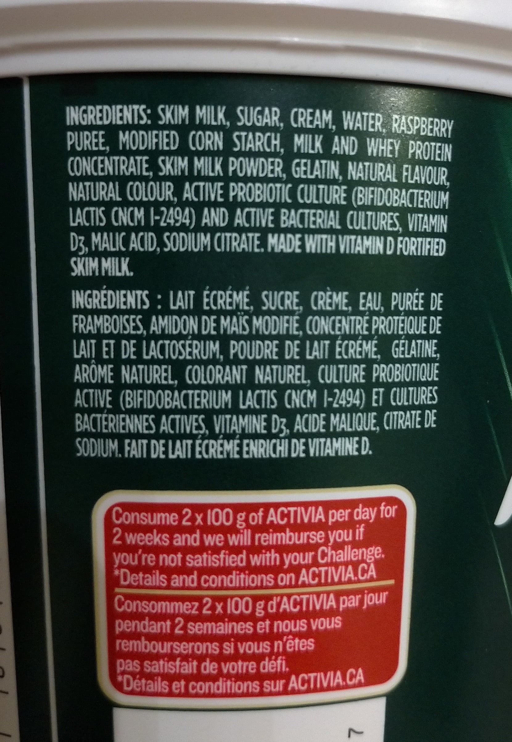 Activia Active probiotics packshot