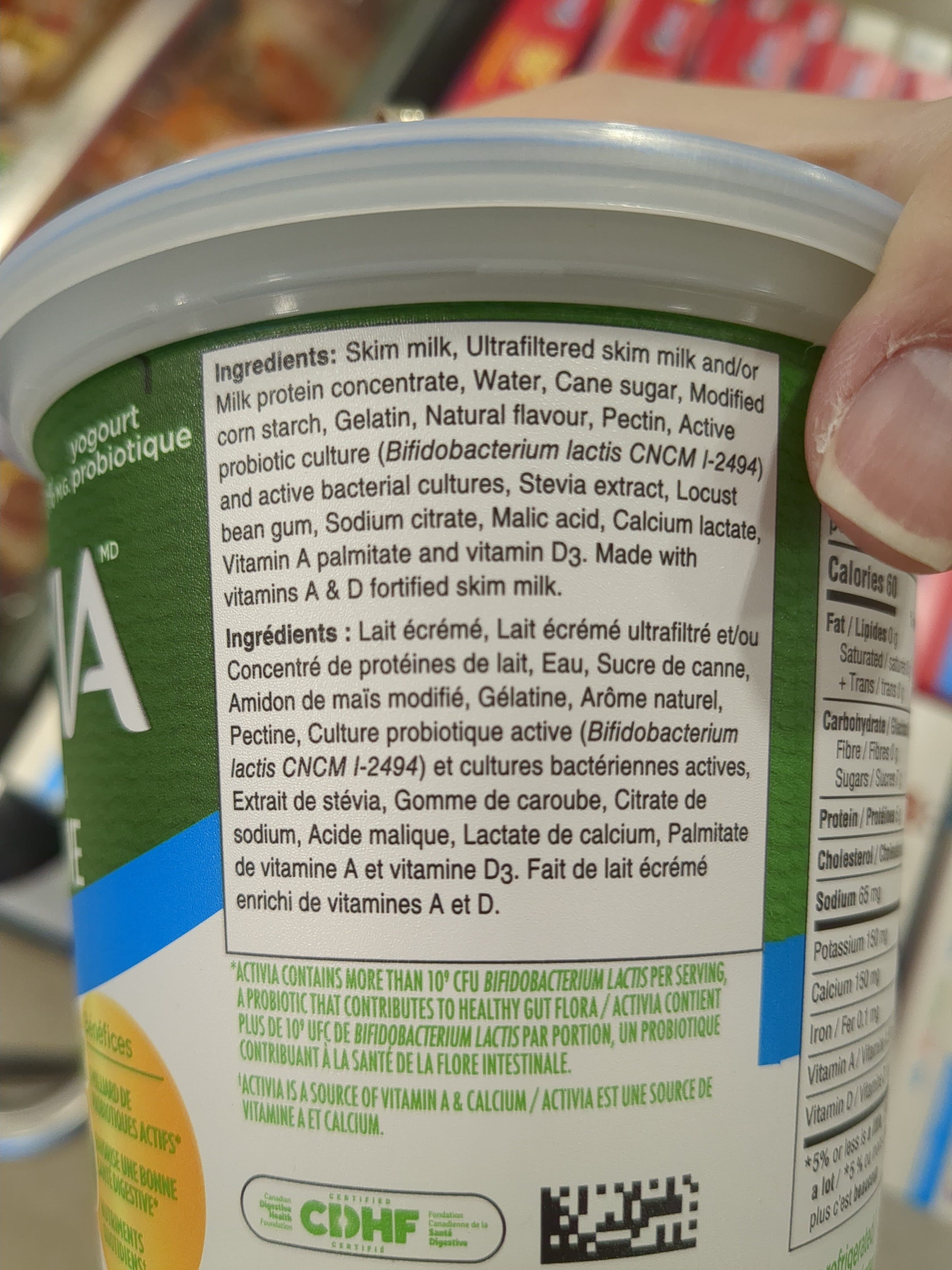 danone Activia packshot