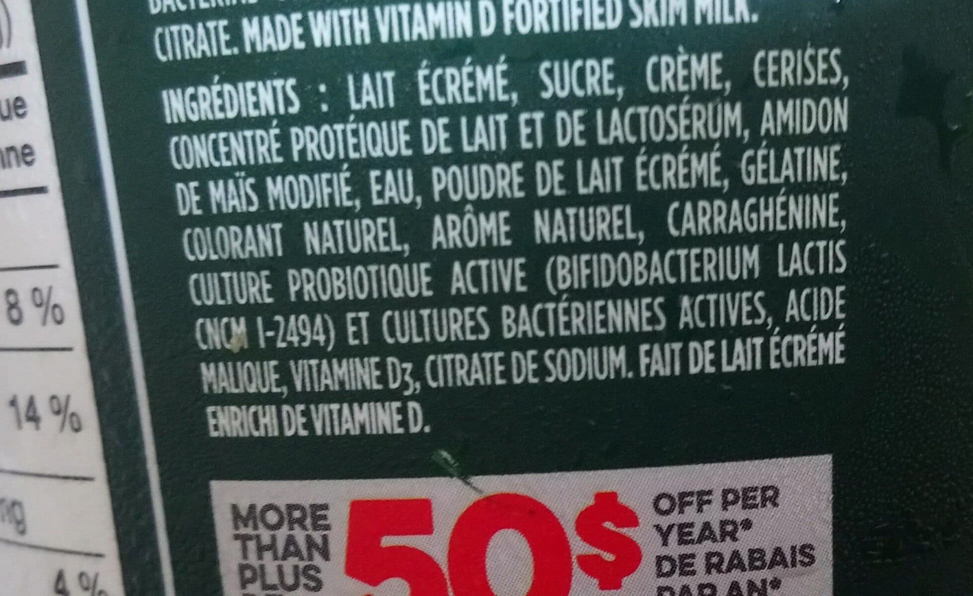 ACTIVIA Yogourt Probiotique Activia (cerise) packshot