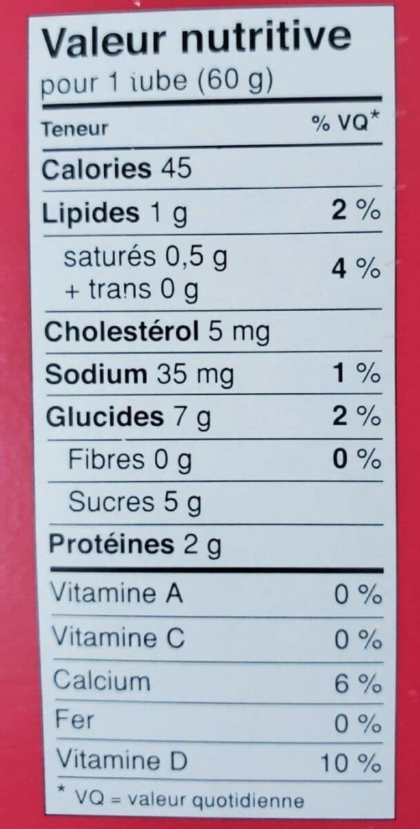 yoplait Tube packshot