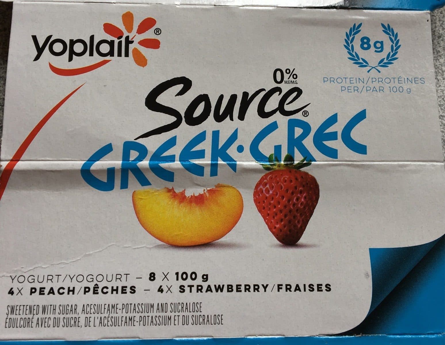 Yoplait Source greek grec packshot