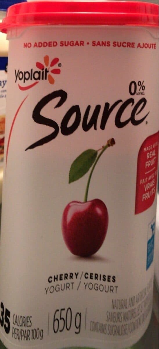 Open Food Facts Yogourt source cerise packshot