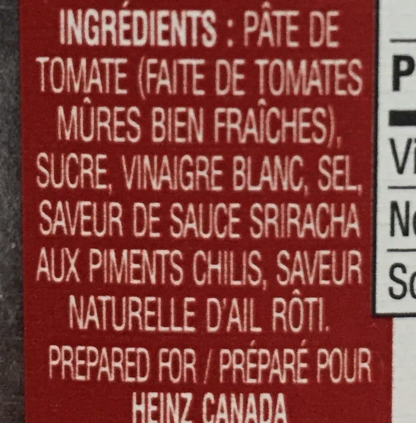 Heinz Sriracha Ketchup packshot