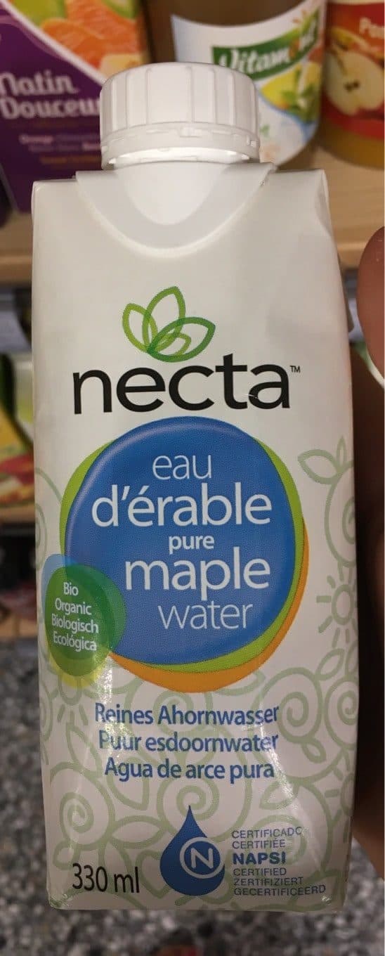 Necta Eau d'érable pure packshot