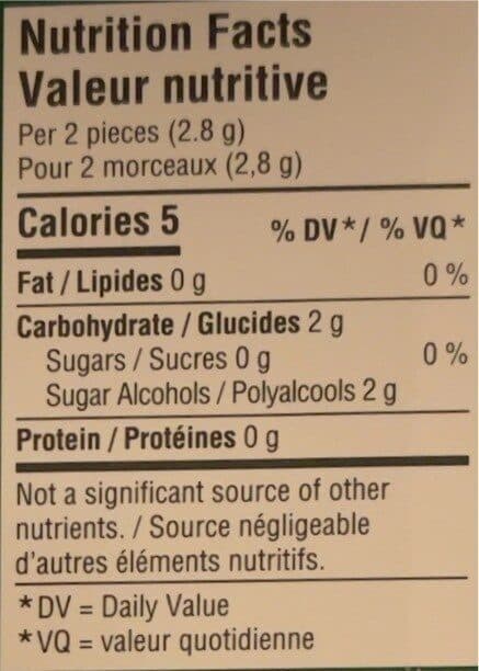 Open Food Facts Gomme (menthe Verte) packshot