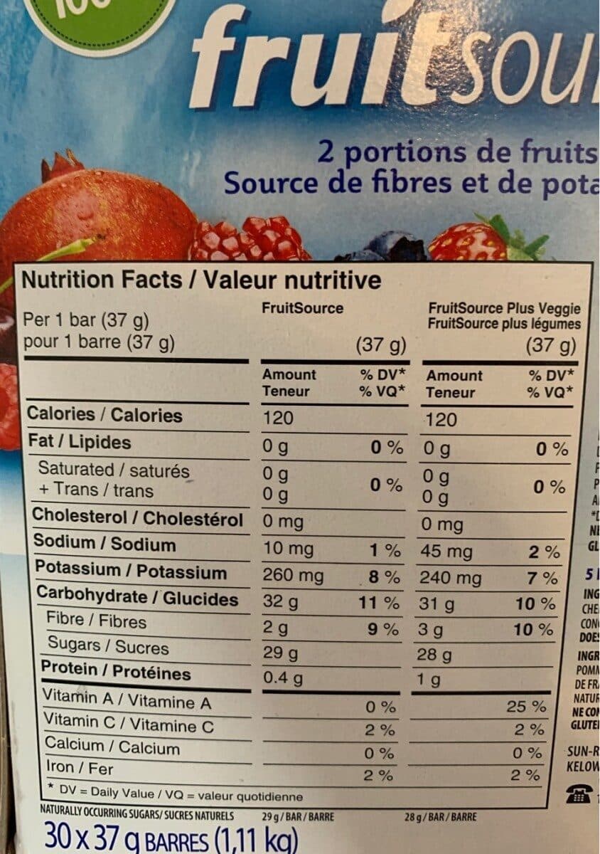 Open Food Facts Fruitsource packshot