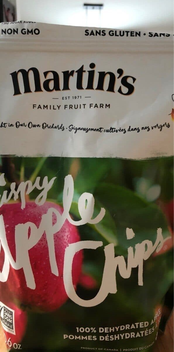 Martin’s Crispy apple chips packshot