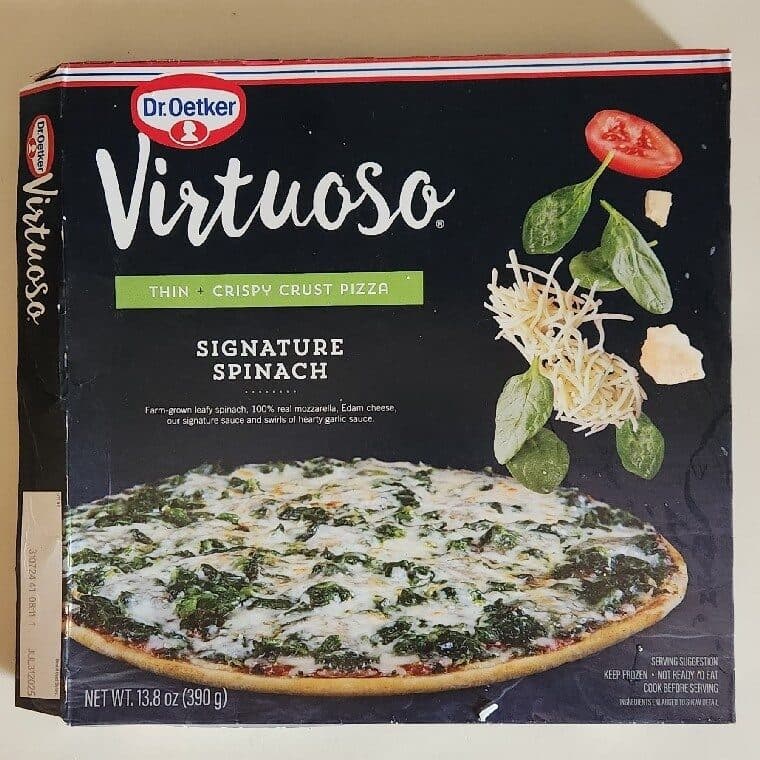 Dr.Oetker Dr. Oetker Virtuoso Thin + Crispy Crust Pizza Signature Spinach packshot