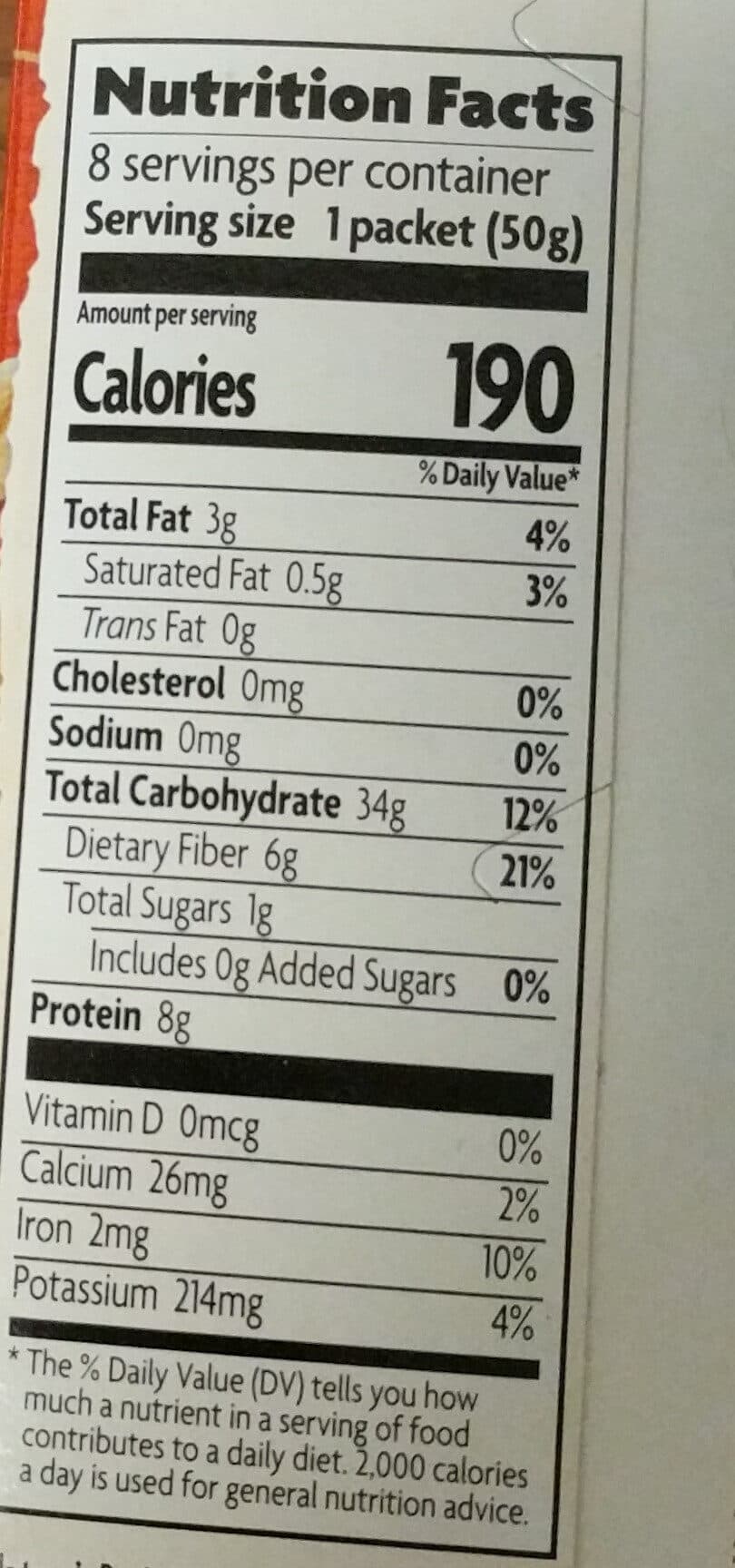 Nature's Path Original Regenerative Instant Hot Oatmeal imp packshot