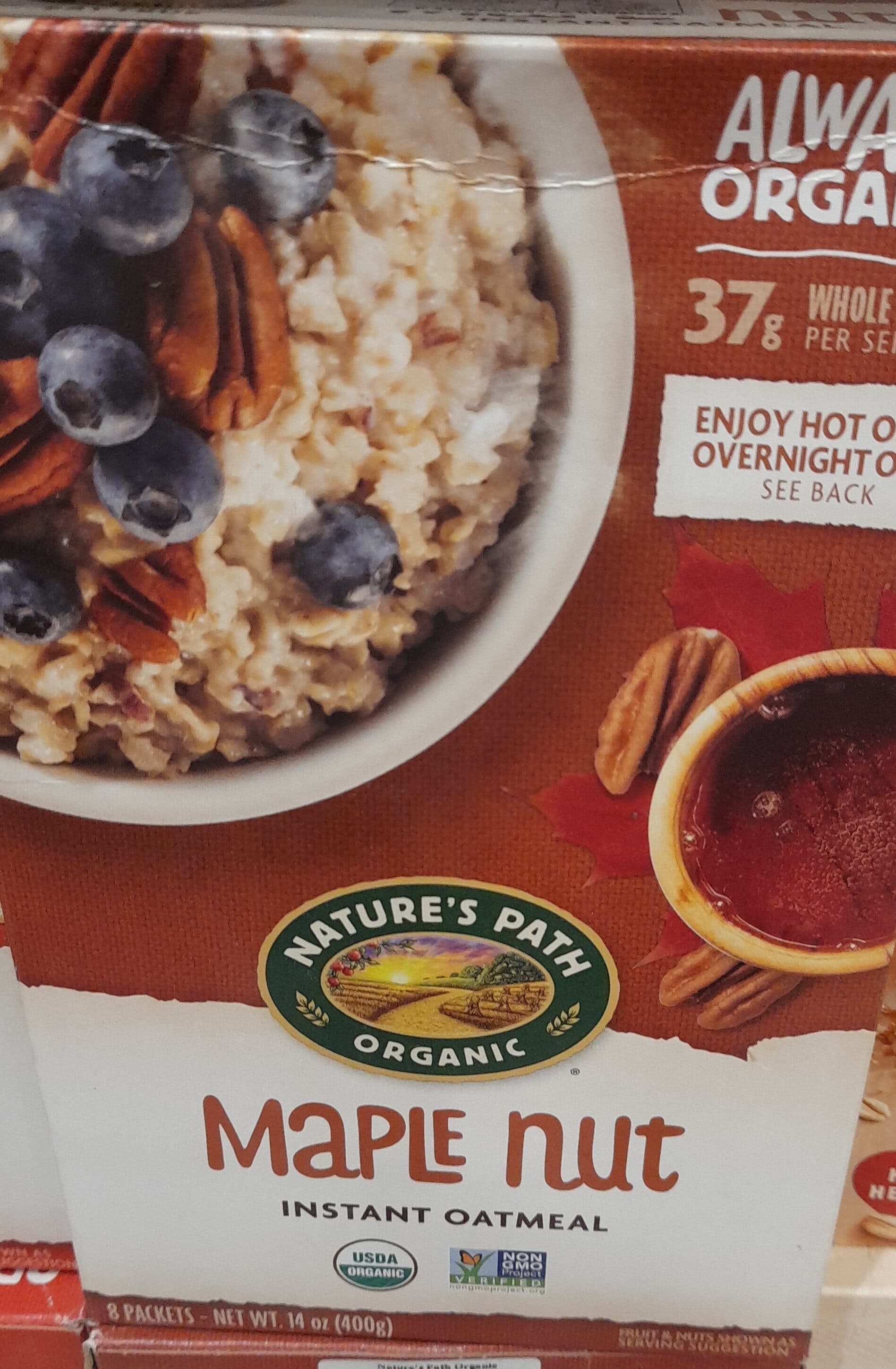 Nature's Path Maple Nut Instant Oatmeal packshot