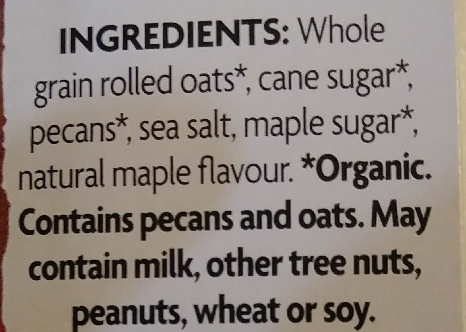 Nature's Path Maple Nut Instant Oatmeal packshot