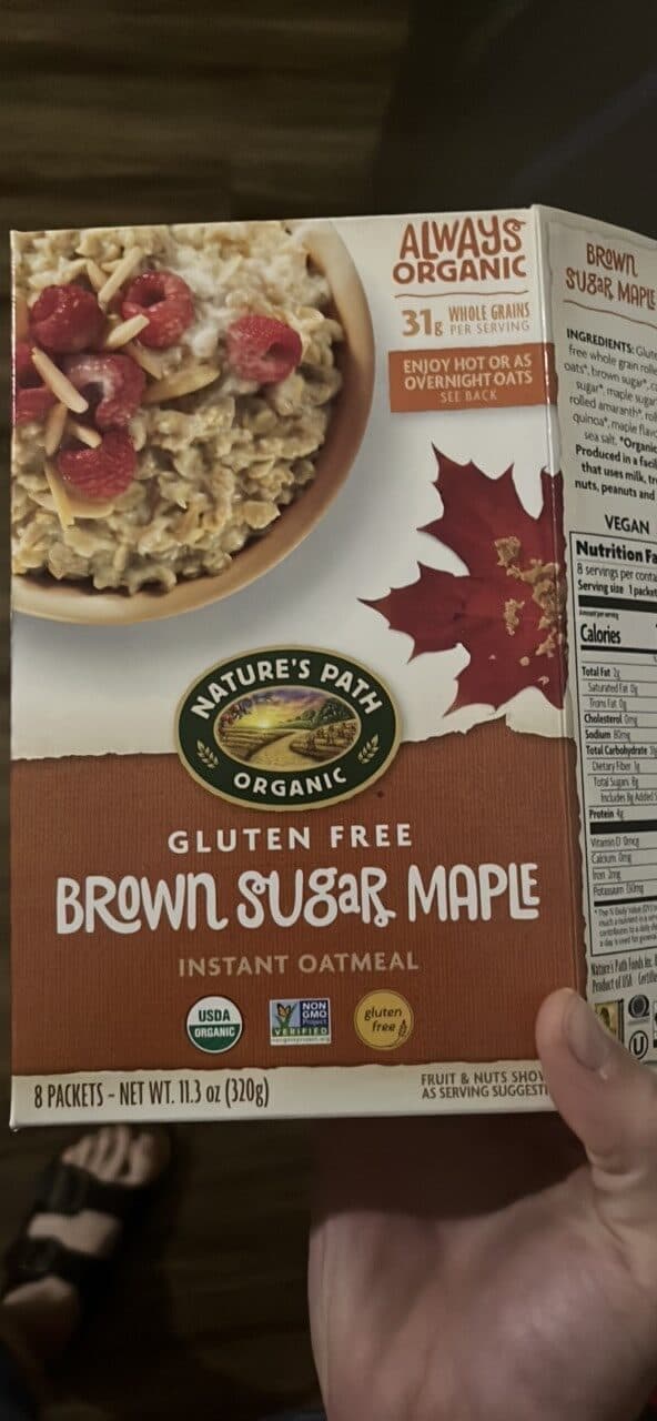 NATURE'S PATH ORGANIC BROWN SUGAR MAPLE INSTANT OATMEAL packshot