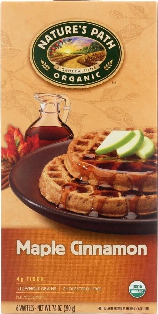 Nature's Path Nature's path, waffles, maple cinnamon, maple cinnamon packshot