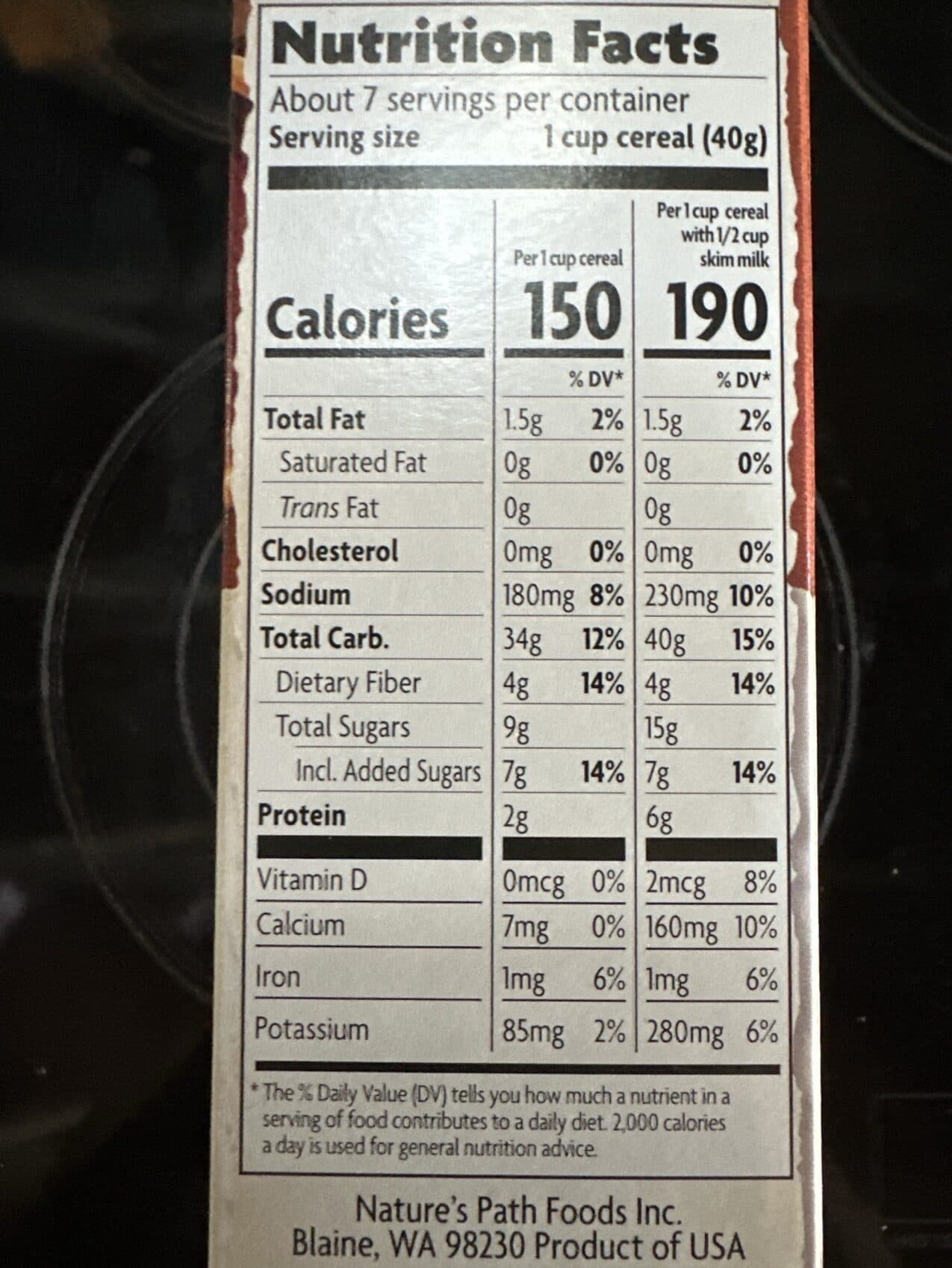 Nature's Path Sunrise Crunchy Maple Cereal packshot