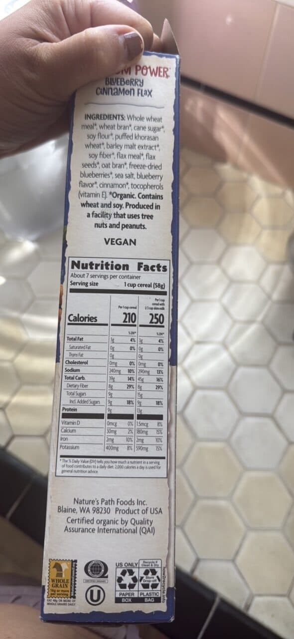 Nature's Path Organic Optimum Power Blueberry Cinnamon Flax packshot