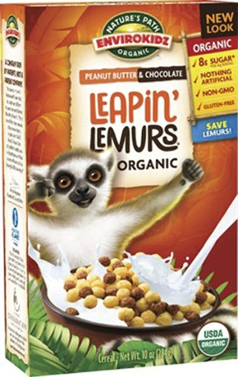 Nature's Path EnviroKidz Peanut Butter & Chocolate Leapin' Lemurs Organic packshot