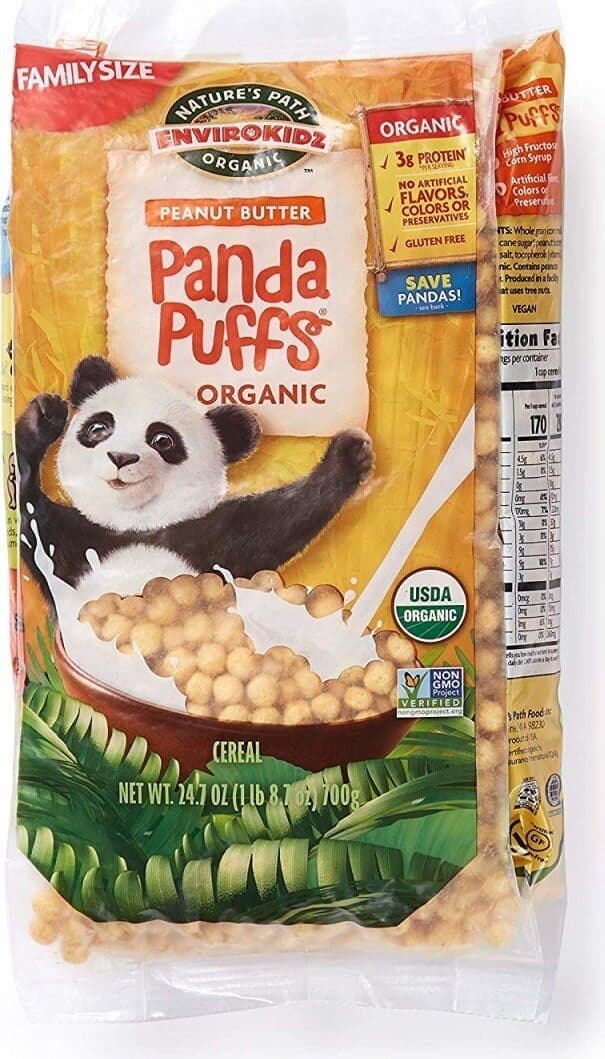 Envirokidz Panda Puffs Peanut Butter Cereal packshot