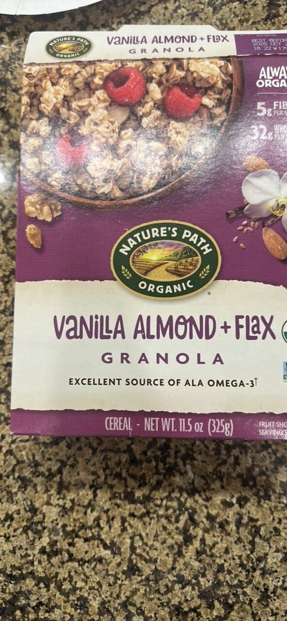 Nature's Path Organic Vanilla Almond + Flax Granola packshot
