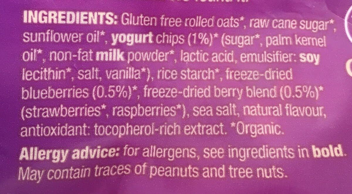 Open Food Facts Gluten free Natures Path Mixed Berry Granola 312G packshot